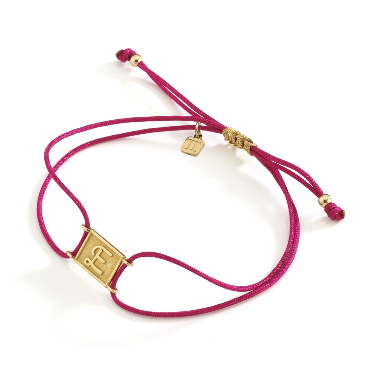 Letter Tag Frame İpli Bileklik